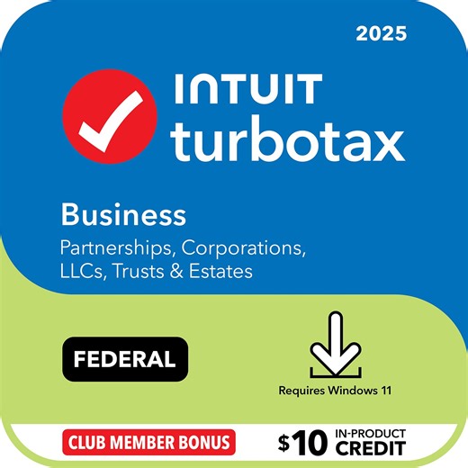TurboTax Desktop Business 2025 Email Delivery, Federal Return Only   Federal E-file   $10 In-Product Credit - Samsclub.com