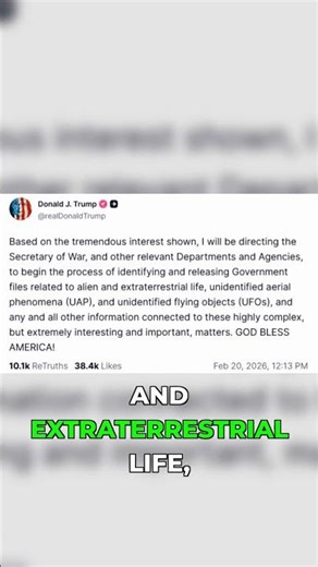 Trumps Official Order Realease the UFO Files