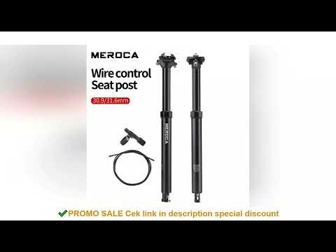 MEROCA Bike Dropper Seat Post 30.9/31.6x425mm Internal Routing Cable Remote Wire Control Lift Seat T