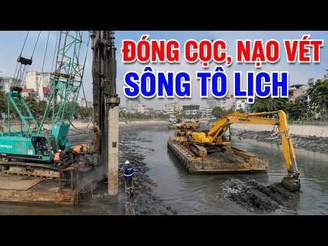Round-the-Clock Piling and Dredging of To Lich River - A Massive Construction Site