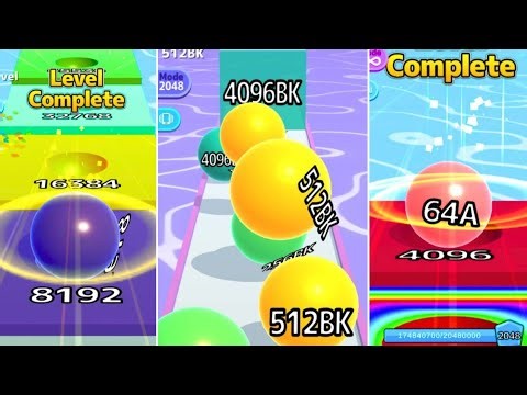 64A+Red 4096 Tile | Ball Run 2048 vs Infinity Mode vs Ball Run Infinity (Max Levels Challenge)