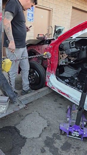 DIY automotive metal frame pulling (don't try this)