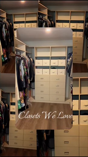 Luxury Closet Design with Biscuit Leather Finish