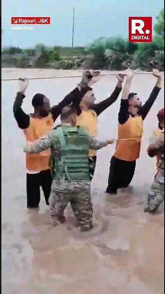 Heroic Rescue in Jammu & Kashmir: Indian Army Saves 11 People Trapped in Raging Floods