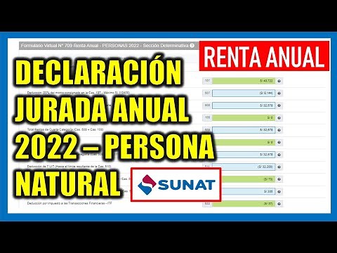 Declaración Anual SUNAT 2022 Persona Natural| Formulario Virtual 709 Renta Anual