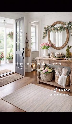 Spring-Inspired Entry Table Decor Ideas