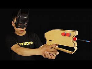 How to Make Nerf Gun From Cardboard (Batman DIY Nerf N-Strike Nano Fire)