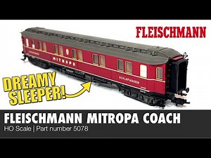 Colourful MITROPA Schlafwagen Sleeper Coach - Fleischmann | HO Scale 6078 | Model Railway Review