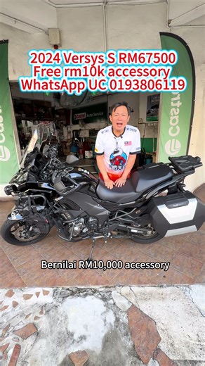 For Sales 2023 Kawasaki 1000 Versys S model RM67.5k WhatsApp 0193806119 Termasuk yang berikut : 1. 2pc Shad side box rm4k 2. i-spotlight 2set rm2k 3. AKRAPOVIC exhaust rm1k 4. Engine crash bar rm3k 5. PPF sticker rm1k 6. Handphone holder wiless charge rm350 7. top box shad rack rm900 SPECIFICATION Model S NEXT-LEVEL ELECTRONICS TECHNOLOGY Engine Management Technology * \t\t * ECONOMICAL RIDING INDICATOR * \t\t * ELECTRONIC THROTTLE VALVES * \t\t * KCMF (KAWASAKI CORNERING MANAGEMENT FUNCTION) * 