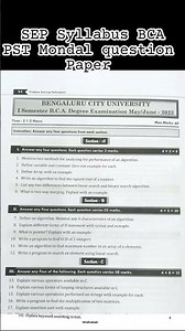 SEP Syllabus BCA 1st sem problem solving techniques modal Question Papers#viralshorts #exam #bts