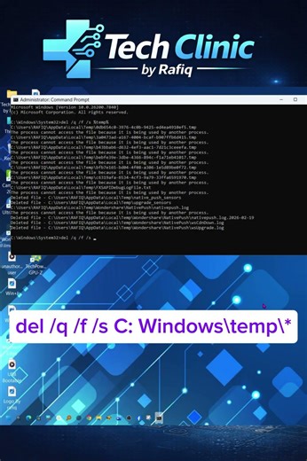 PC slow? Delete Hidden Junk Files?##TechClinicByRafiq#TechTips #LaptopRepair #ComputerFix #fyp