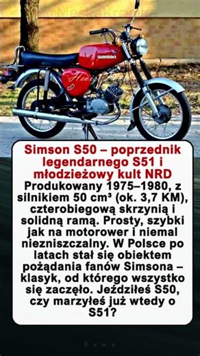 Simson S50 – poprzednik legendarnego S51 i młodzieżowy kult NRD