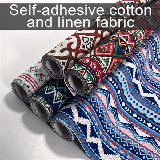 Self Adhesive Cotton Linen Fabric Roll, Boho Fabric, Peel and Stick Fabric for DIY Crafts, Journal Cover, Scrapbook, 19.7in × 57.1in - Etsy