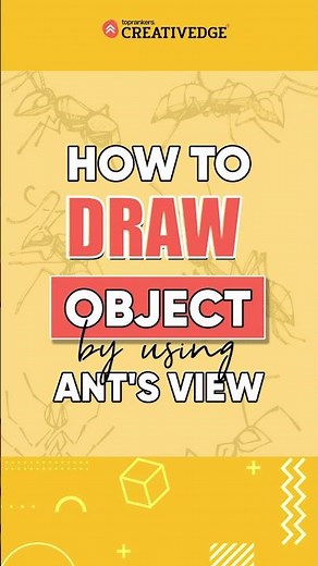 Drawing from an Ant's Perspective: A Unique Object View! 🌟| Unique Object Drawing Tutorial | #shorts
