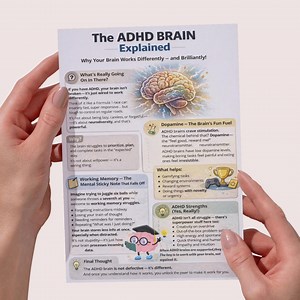 ADHD Brain Explained Cheat Sheet, Neurodiversity Educational Printable, Executive Function and Therapy Handout - Etsy Australia