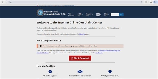 FBI website helps scam victims report internet crime