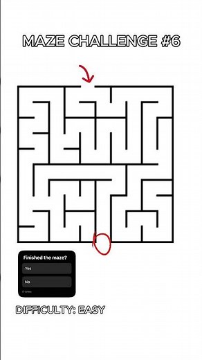 🌀 MAZE CHALLENGE #6 | Can You Beat This Super Easy Maze? 🧩