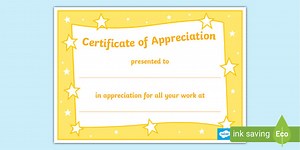 Certificate of Appreciation Template