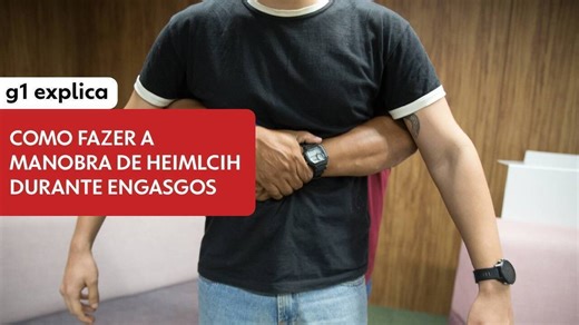 Manobra de Heimlich: g1 explica como fazer técnica que pode salvar de engasgos.