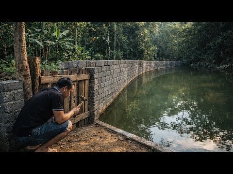 Building Primitive Gate and Stone Wall by the Pond | by ‪@PrimitiveSkillsnet‬