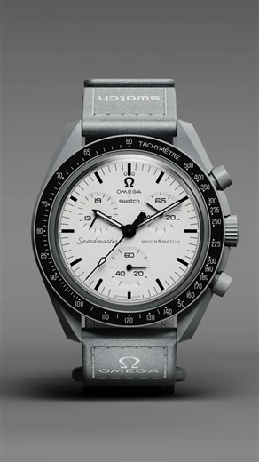 159K views · 1.9K reactions | The new MOONSWATCH 1965 features reimagined chronograph counters—19 hours and 65 minutes—honoring a milestone year in space exploration. Under UV light, 19, 65, and 60 glow in tribute to 60 years of NASA’s flight qualification. A chronograph unlike any other, done the Swatch way. #MoonSwatch #OMEGAxSwatch #Swatch | Swatch | Facebook
