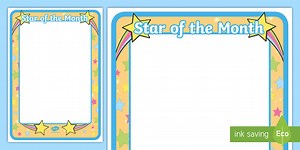 Star of the Month Display Poster