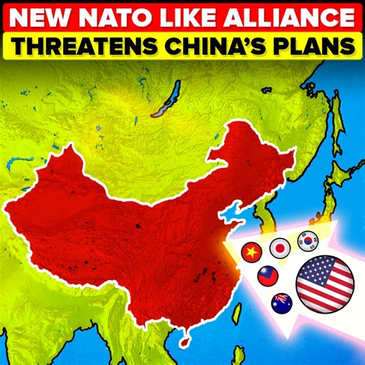 "Never say never to an Asian NATO." Join us as we examine how alliances like QUAD, AUKUS, and JAROKUS are laying the groundwork for a powerful coalition against this East Asian country's Indo-Pacific ambitions. | The Infographics Show