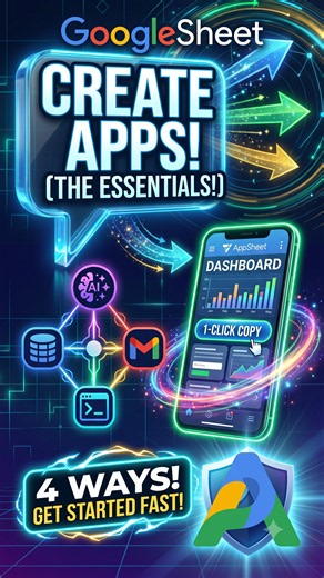 Create Your First App in AppSheet: The Essentials! 📱⚡ #shorts #google #appsheet #nocode #mobileapps