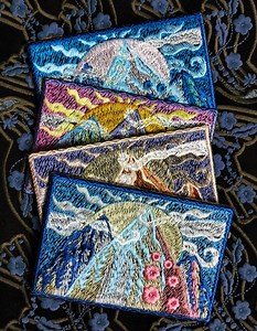 Patch Mountains Embroidered, Landscape Patch, Iron on Patches for Shopping Bag, Gift for Nature Lovers, Nature Patch, Golden Sun Embroidery - Etsy