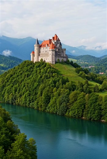 Cochem Castle, a magnificent castle situated on a hill in the city of Cochem, Germany. The castle, built around the 10th or 12th century, lies beside the picturesque Moselle River. It served as a strategic defensive fortress before being destroyed by the French army in 1689 and subsequently rebuilt in the Gothic Revival style. Today, the castle is a popular tourist attraction with its romantic scenery, majestic landscape, and ancient architecture. The castle is also known as the "jewel of the Mo