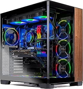 Skytech Gaming Prism 4 Gaming PC, AMD Ryzen 9 9900X3D 4.4GHz, NVIDIA RTX 5080 16GB VRAM, X870 Board, 2TB Gen4 NVMe SSD, 64GB DDR5 RAM 6000, 1000W Gold ATX 3 PSU, 360 ARGB AIO, WI-FI 7, Windows 11