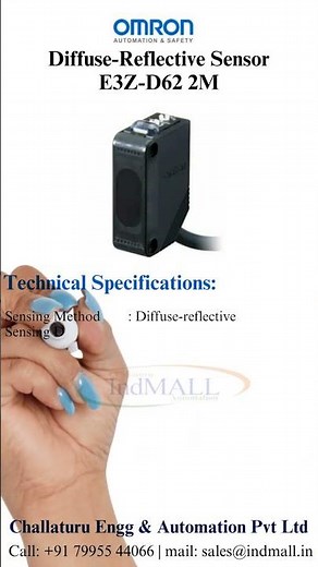 Omron Diffuse-reflective Sensor E3Z-D62 2M | +91 79955 44066#shorts