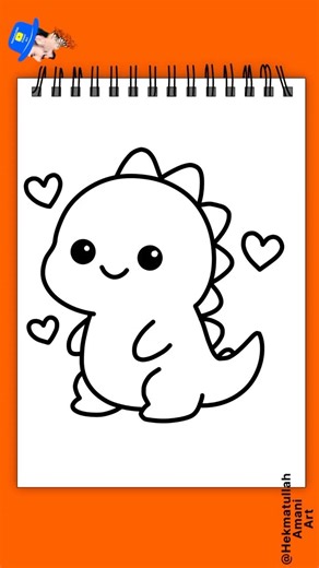 chibi-style dinosaur - How to draw ( Official drawing video )