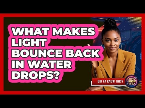 What Makes Light Bounce Back In Water Drops?
