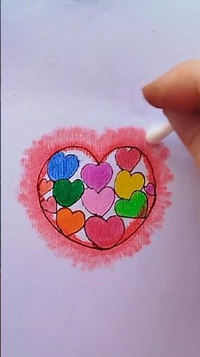 Easy Heart Drawing with Little Hearts 💖 | Step by Step