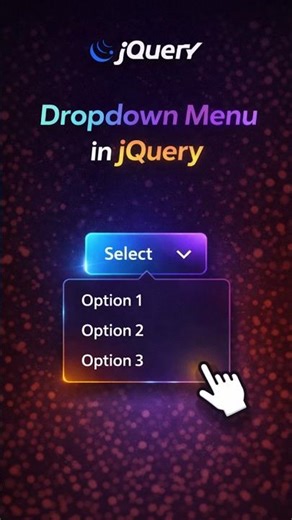Create Dropdown Menu in jQuery | Simple jQuery Tutorial for Beginners #coding #shorts