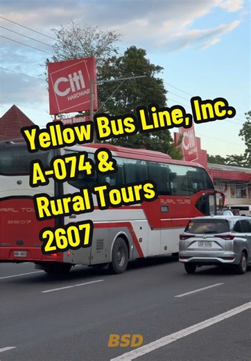 Yellow Bus Line, Inc. A-074 & Rural Tours 2607 | Yutong ZK6128H “C12 Pro | Yutong ZK6127HA #busspottingdavao #busspottingph #yellowbusline #ruraltours #yutong