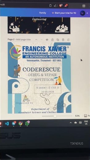 Organizing a College Coding Contest! 💻#HackerRank #Python #Canva #CollegeLife #TechEvent #debugging