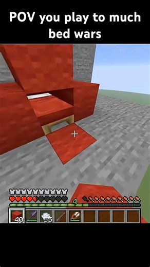 Pov you play to much bed wars #minecraft #gaming #donutsmp