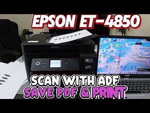 How To Scan with Epson ECOTANK ET- 4850 ADF, Save PDF and Print Double sided Full Guide
