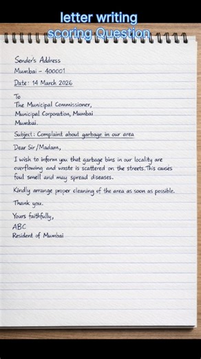 Hints Letter Writing Format | Formal Letter to Principal |class10 W. Skills | Board Exam Preparation