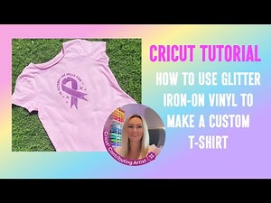 Cricut Tutorial: How to Use Glitter Iron-on Vinyl to make a Custom T-Shirt for Pink October