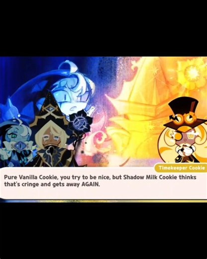Timekeeper Cookie Turn back time to meet Shadow Milk Cookie & Pure Vanilla Cookie #cookierunkingdom