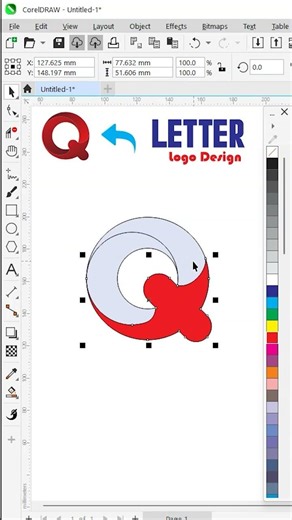 3D Q Letter Logo Design tutorial#logo#logodesign #shorts