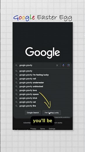 🌌🚀 Google GRAVITY: A Mind-Bending Easter Egg! #googlesearch #easteregg