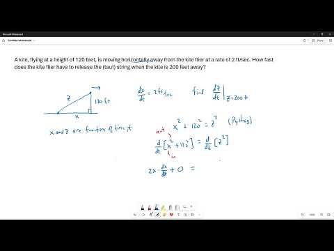 Related Rates - Flying a Kite