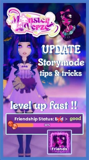 MonsterVerze friendship level up tips for storymode! & how to level up / #monsterverze #roblox