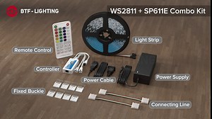 BTF-LIGHTING Chasing Effect WS2811 IC LED Strip Light with Bluetooth Music APP Control 5050RGB Addressable IC Flexible Multicolor 32FT Rope Light for Room TV Bedroom Party Kitchen with 12V Adapter