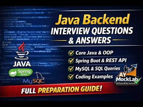 Java Backend Interview Questions Explained | AY MockLab Full Preparation Session #JavaInterview