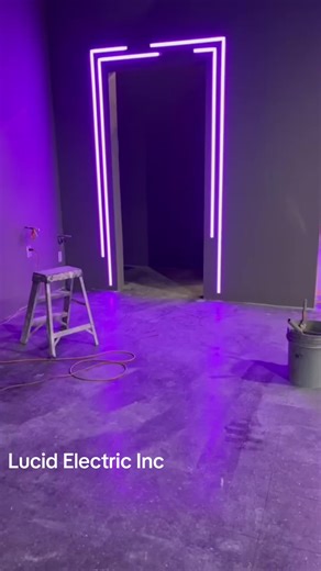 Architectural RGB LED Tape Lighting in Trimless Channels#electrician#electric #bluecollar #fyp #ledlight